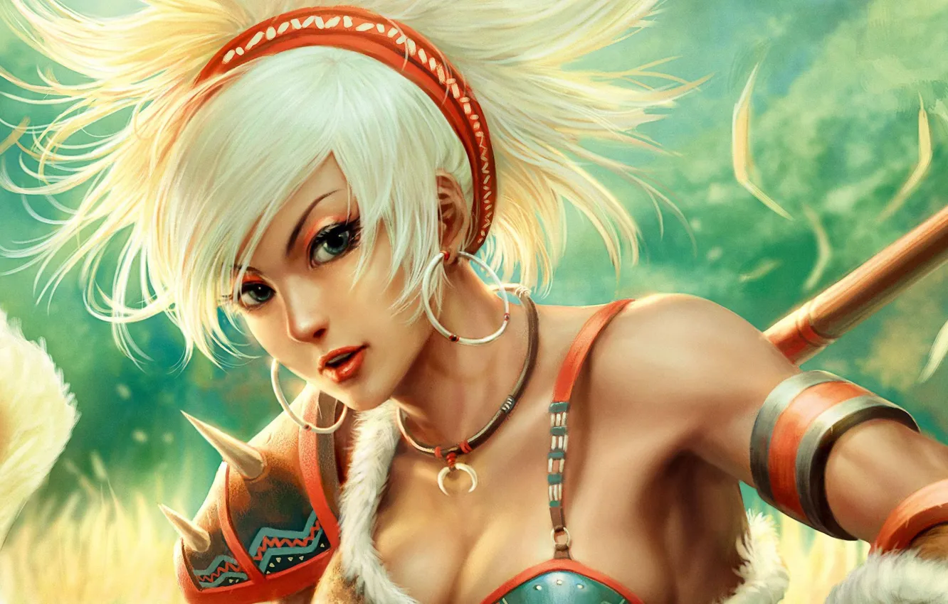 Photo wallpaper girl, fantasy, warrior, art