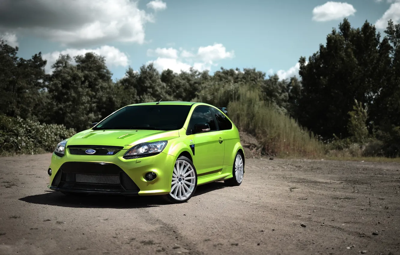 Photo wallpaper green, green, ford, focus