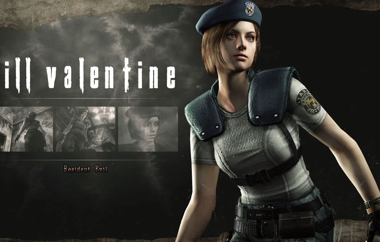 Photo wallpaper Jill Valentine, Steam Trading card, Resident Evil HD REMASTER