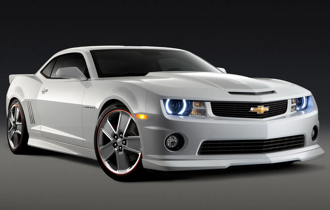Photo wallpaper silver, Chevrolet, muscle car, camaro ss