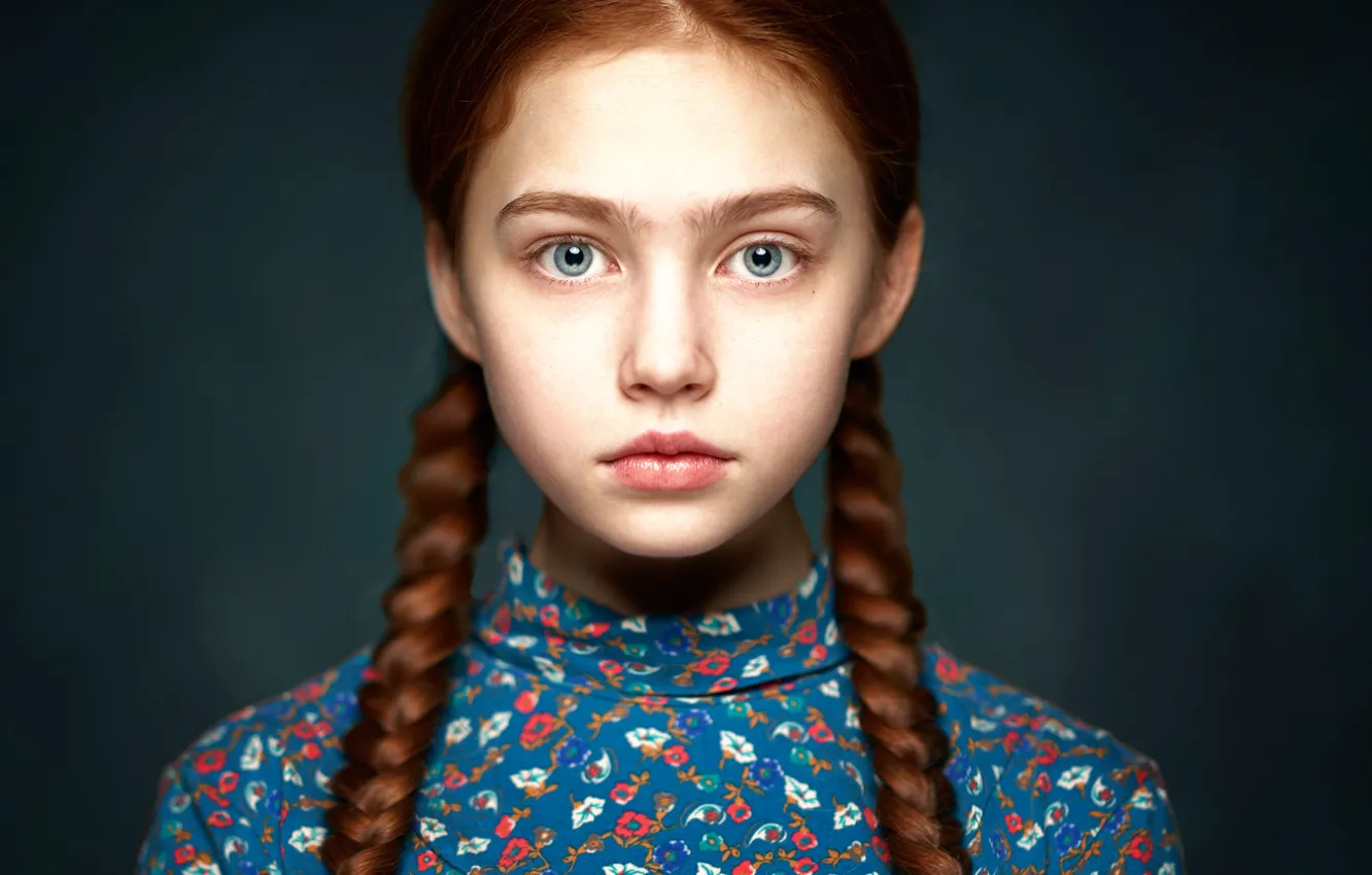 Photo wallpaper portrait, girl, braids, Alexander Vinogradov