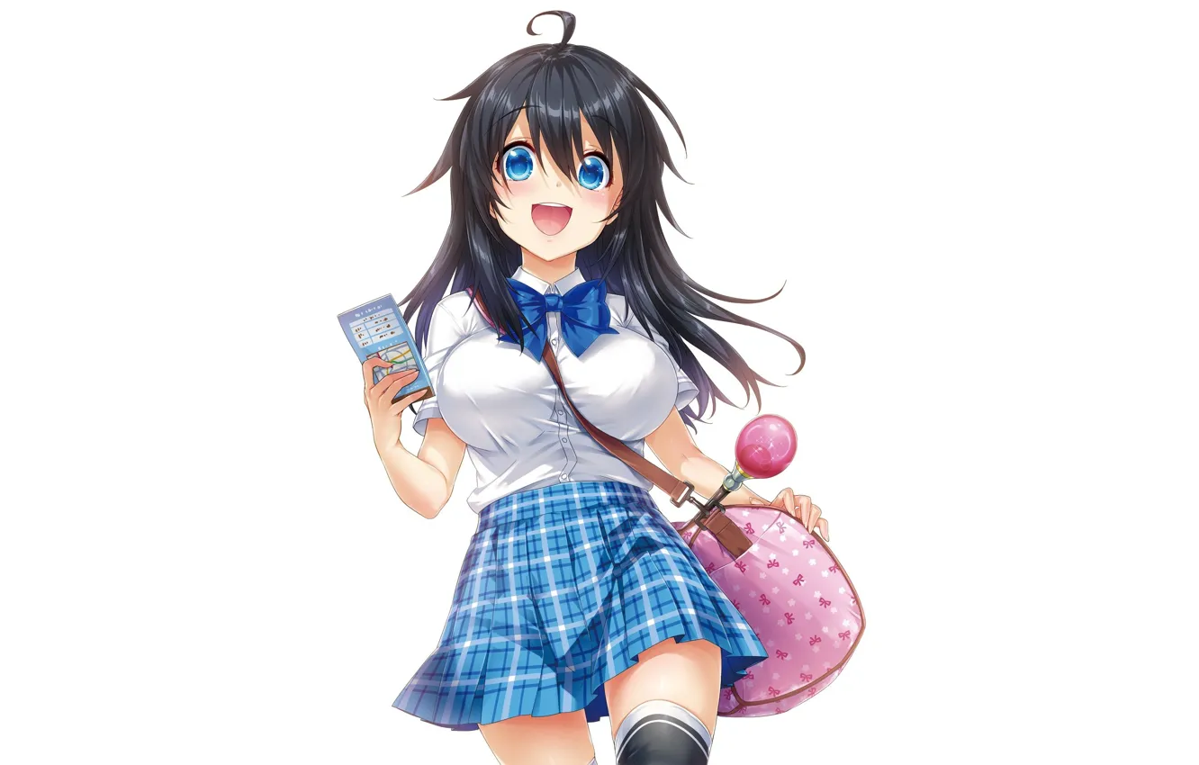 Photo wallpaper kawaii, big, anime, cute, skirt, oppai, bishojo, seifuku