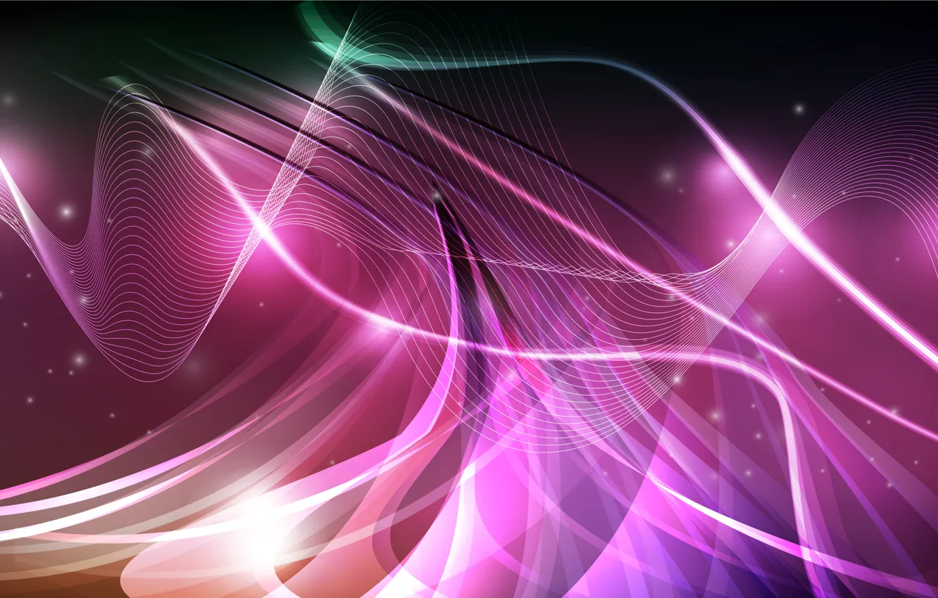 Photo wallpaper line, network, glow, point, curves