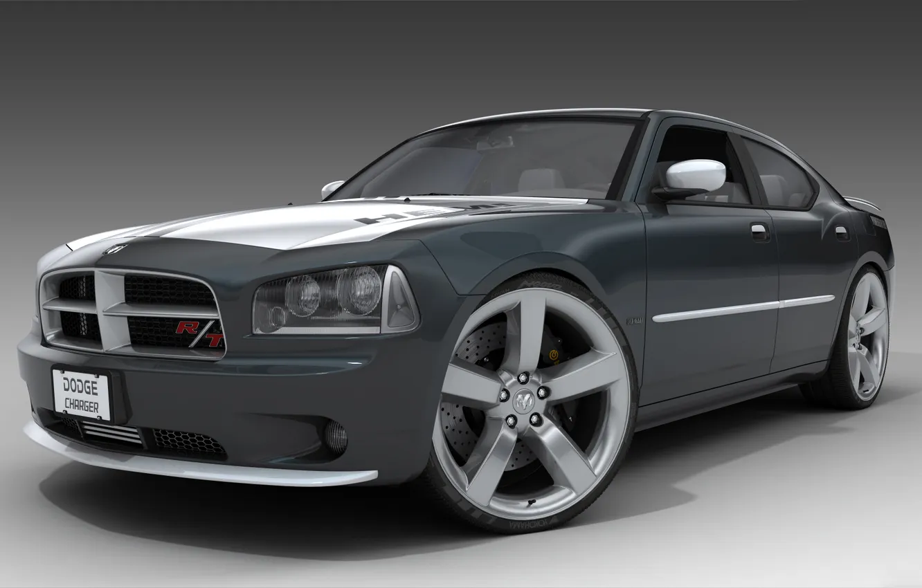 Photo wallpaper Dodge, render, ChargerRT