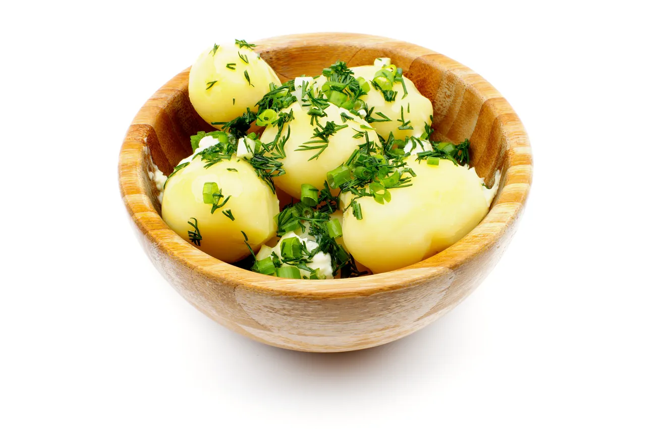 Photo wallpaper delicious, potatoes, boiled, boiled