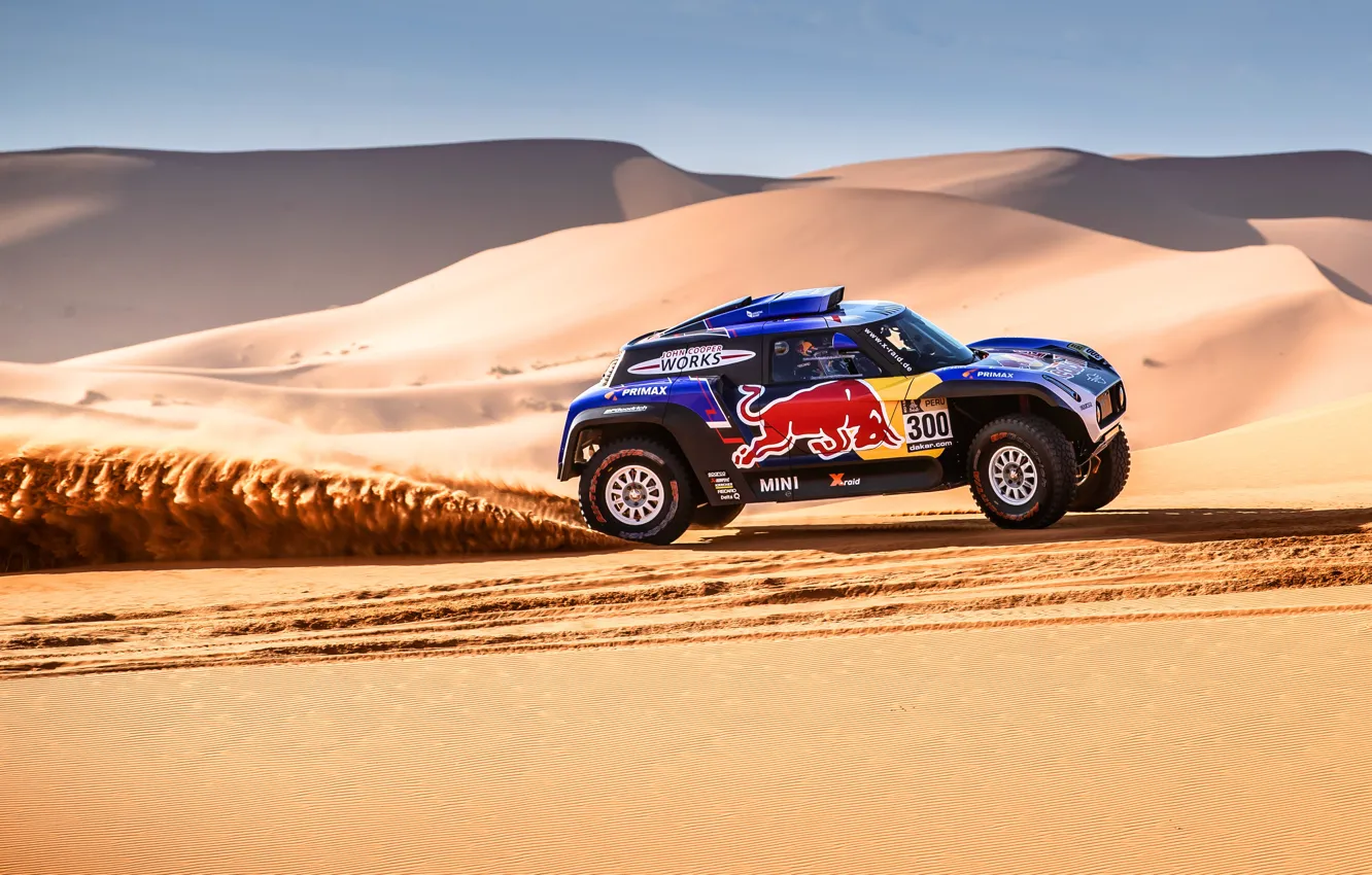 Photo wallpaper Sand, Auto, Mini, Sport, Desert, Machine, Speed, 300