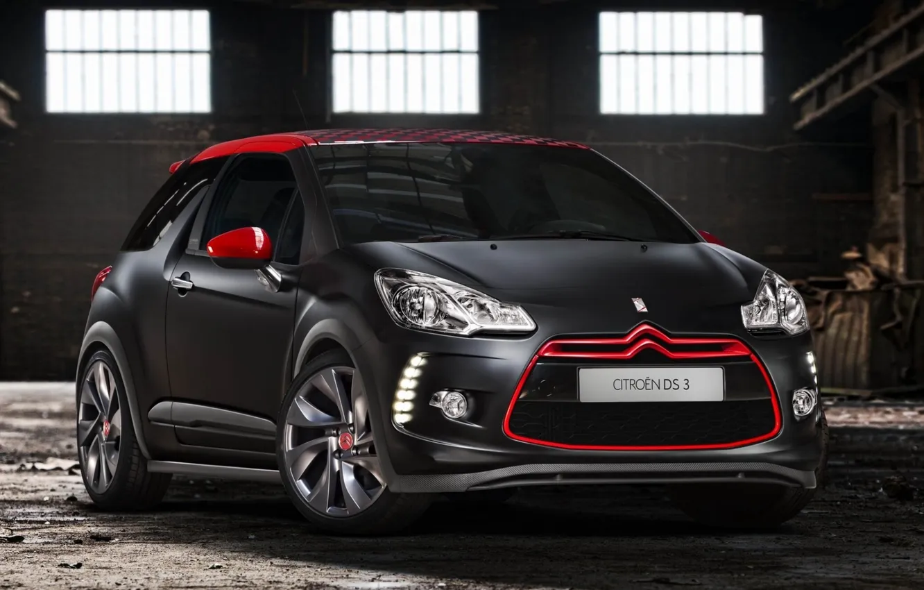 Photo wallpaper black, window, Citroen, Citroen, DS3, Racing, the front, Sebastien Loeb