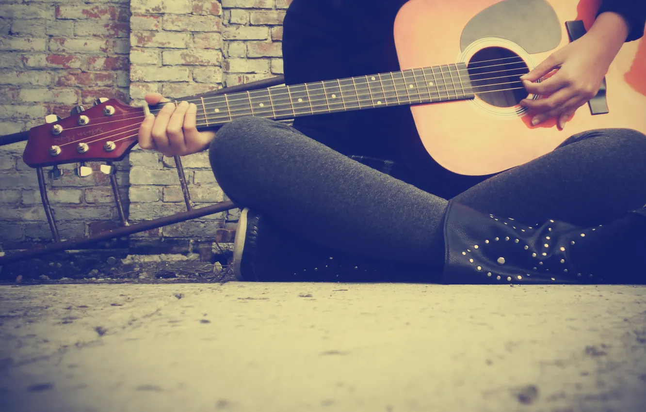 Photo wallpaper music, Wallpaper, guitar, strings