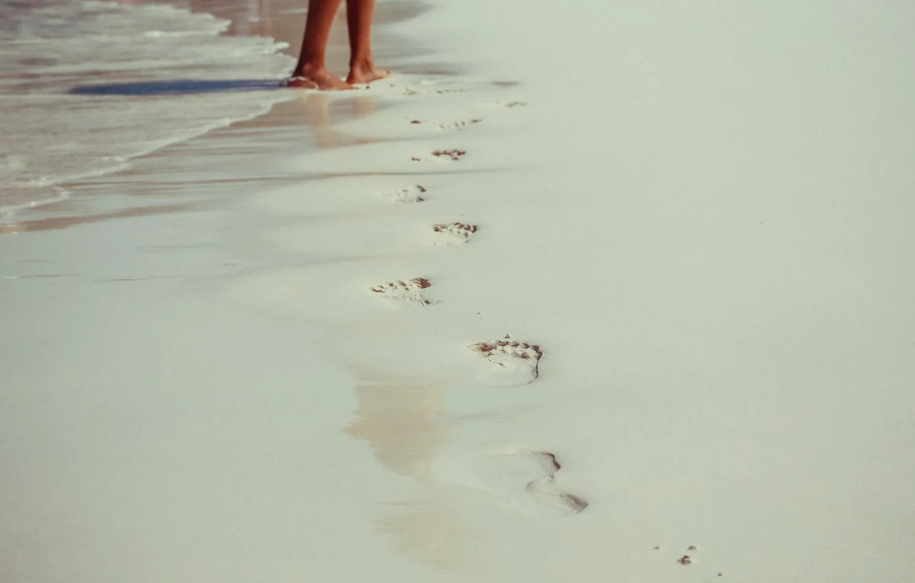 Photo wallpaper sand, beach, summer, stay, feet, island, Thailand, thailand