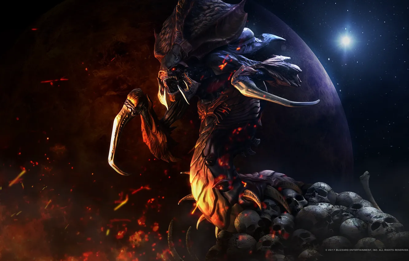 Photo wallpaper victory, monster, mouth, starcraft, zerg, Zerg, strategy, remastered