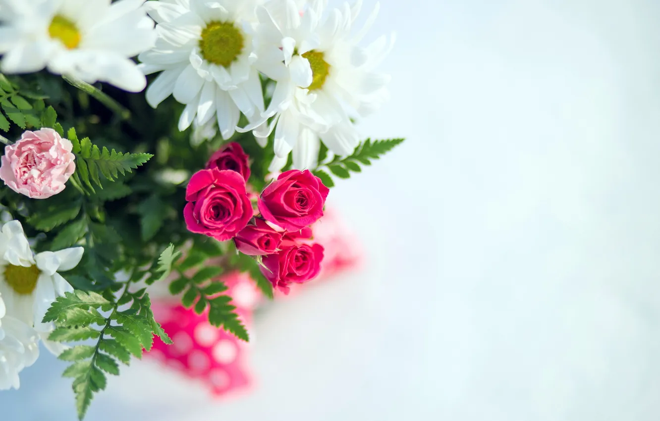 Photo wallpaper flowers, background, bouquet