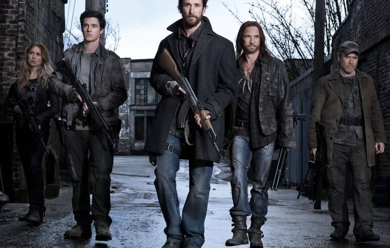 Photo wallpaper city, girl, gun, pistol, soldier, weapon, woman, street