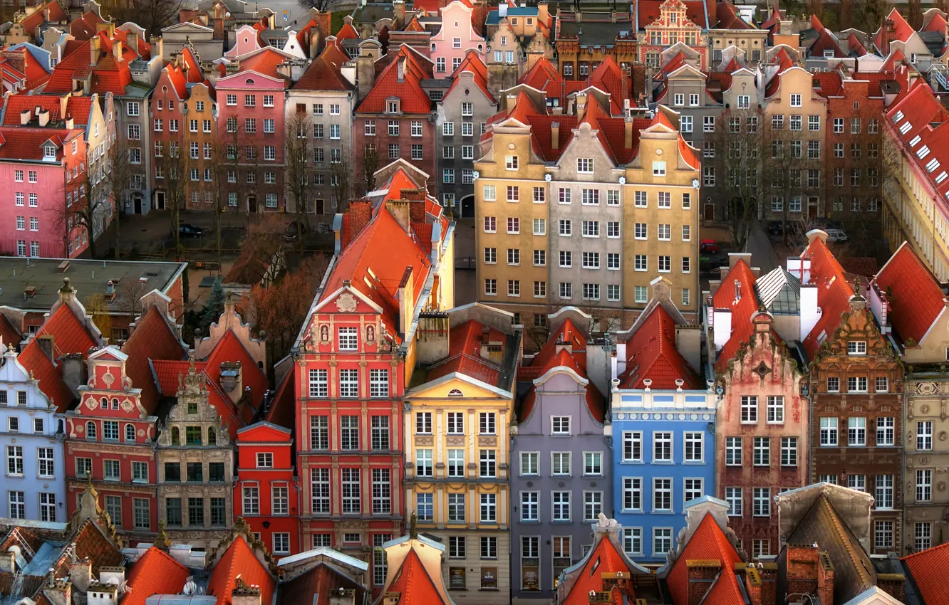Photo wallpaper Gdansk, Pomerania, The Main Town, Busy Painters Street