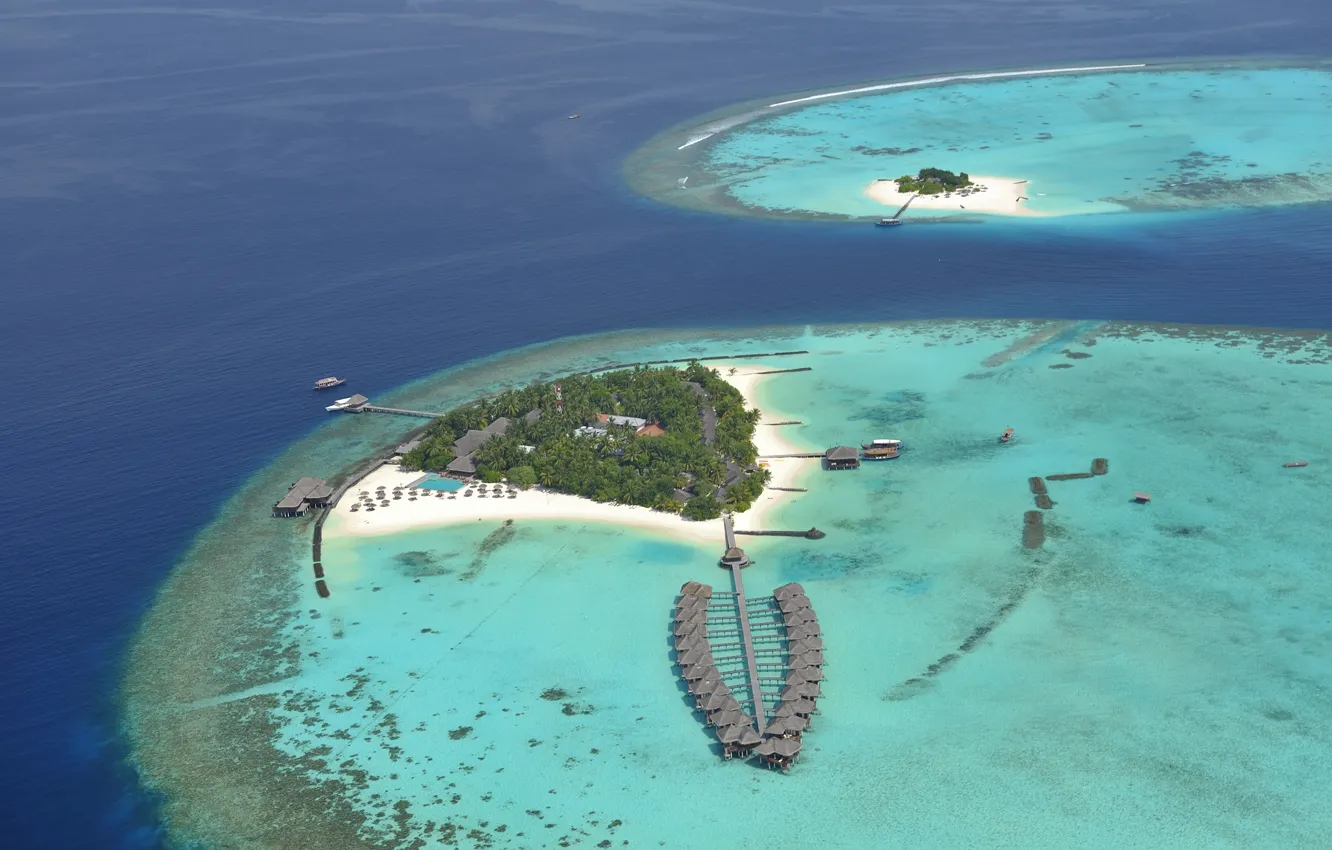 Photo wallpaper island, the Maldives, Seychelles