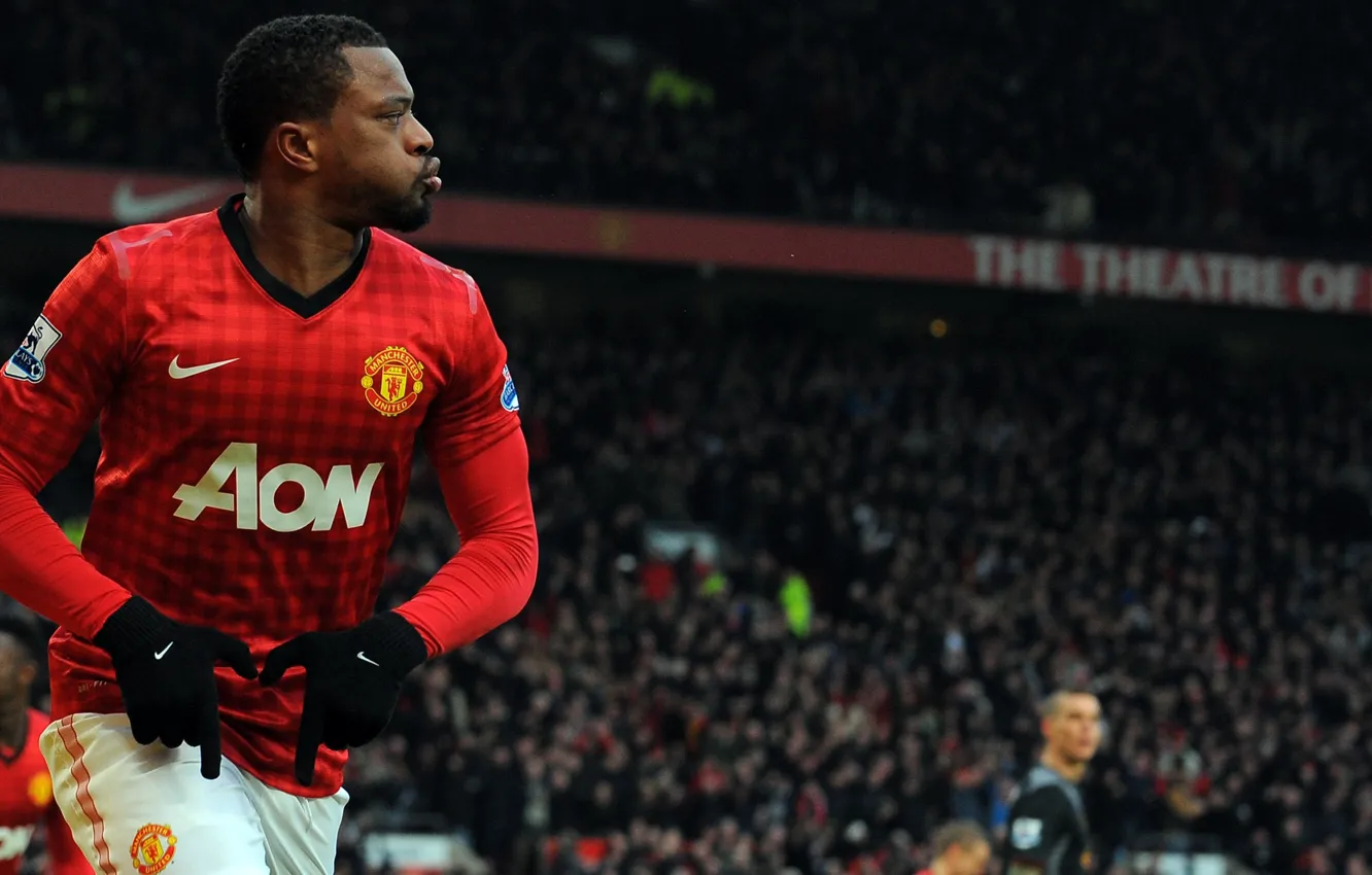 Photo wallpaper Manchester United, Old Trafford, evra, red devil