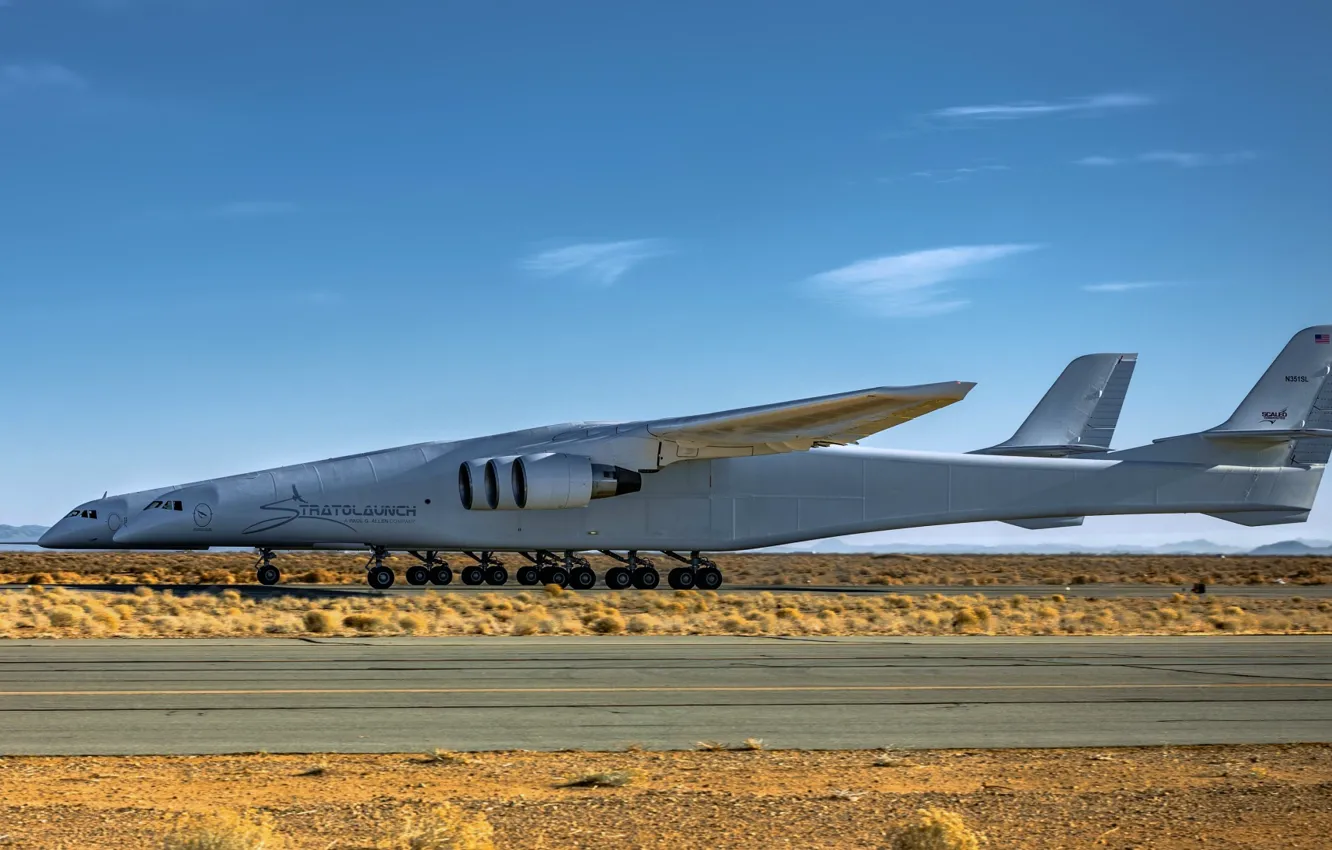 Photo wallpaper strip, the plane, takeoff