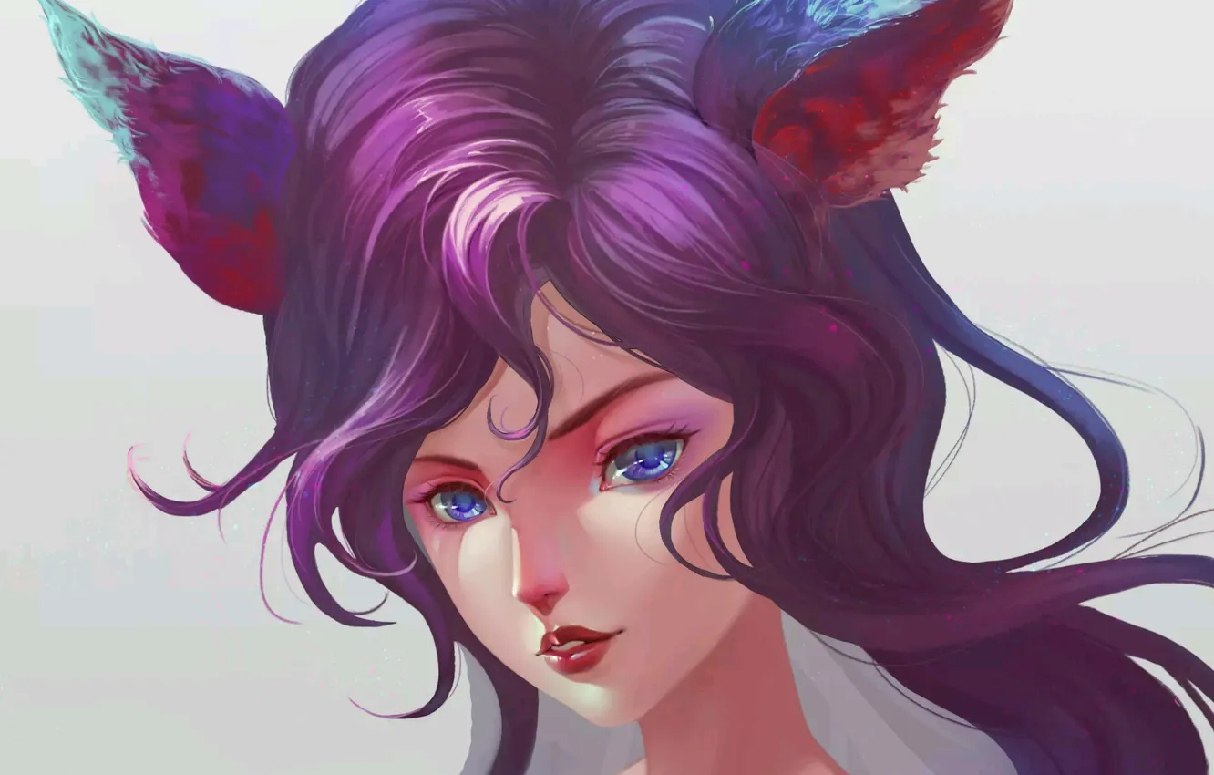 Photo wallpaper girl, face, art, ears, kailin90