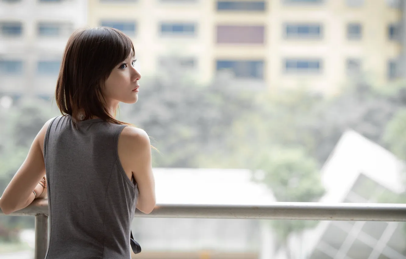 Photo wallpaper girl, portrait, Asian, Natalie Shih