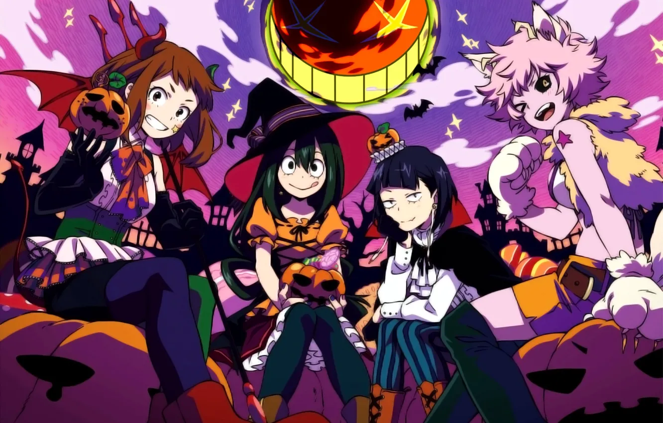 Photo wallpaper girl, Halloween, Boku no Hero Academy, My hero Academy, My Hero Academia