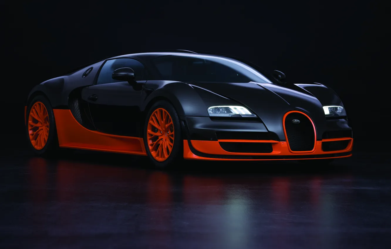 Photo wallpaper supercar, Bugatti Veyron, Super Sport, 16.4, the fastest production car