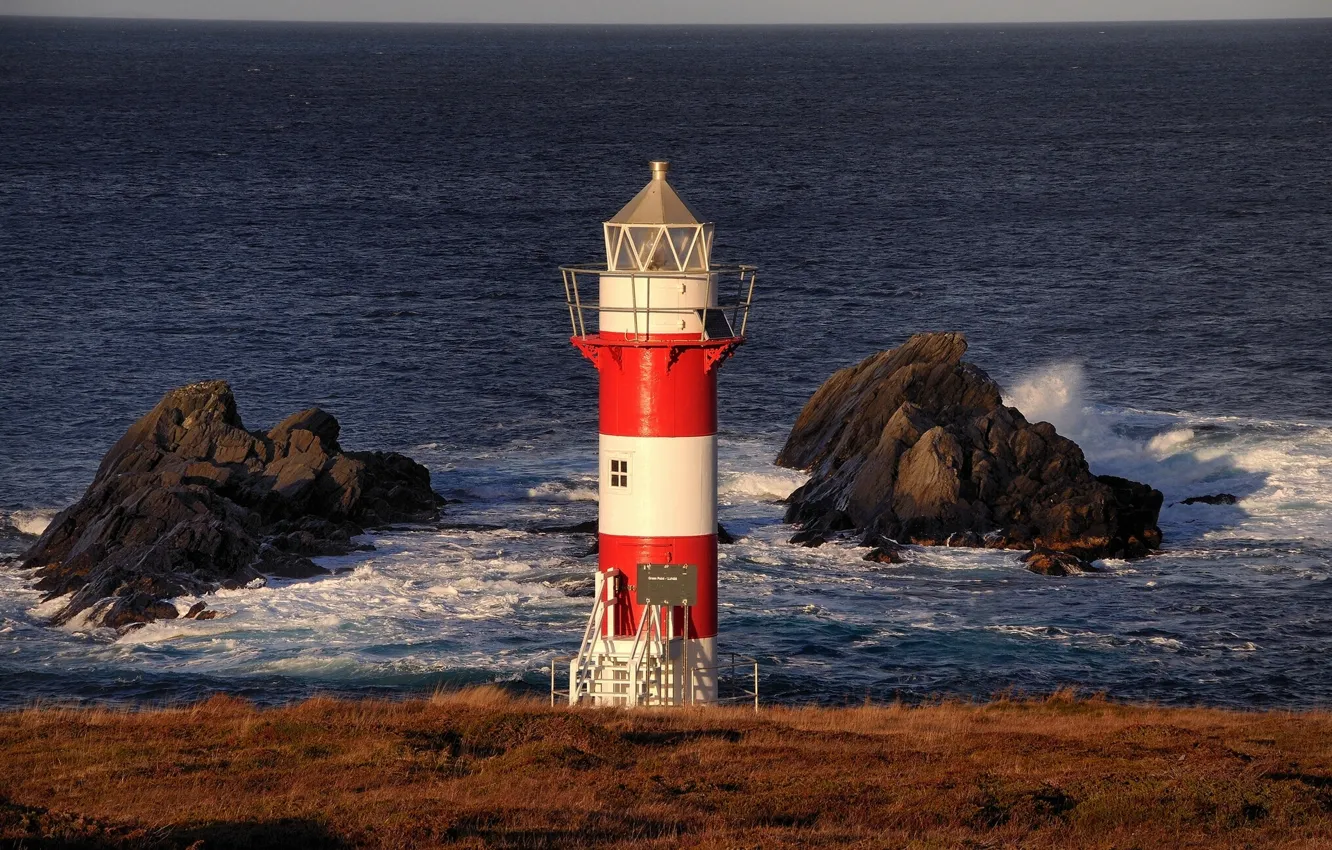 Photo wallpaper rocks, coast, lighthouse, Canada, Canada, The Atlantic ocean, Atlantic Ocean, Newfoundland and Labrador