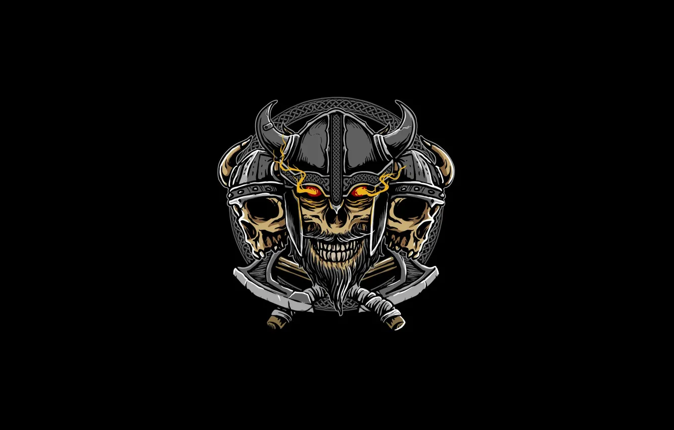 Photo wallpaper Minimalism, Figure, Skull, Style, Background, Fantasy, Art, Art