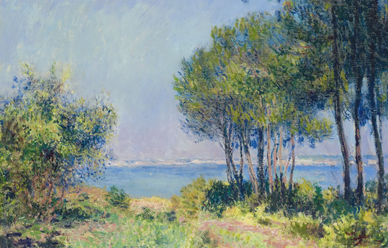 Photo wallpaper landscape, picture, Claude Monet, Fir in Varangeville