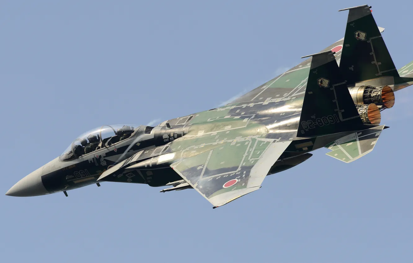 Photo wallpaper flight, fighter, Mitsubishi, pilot, BBC Japan, F-15DJ