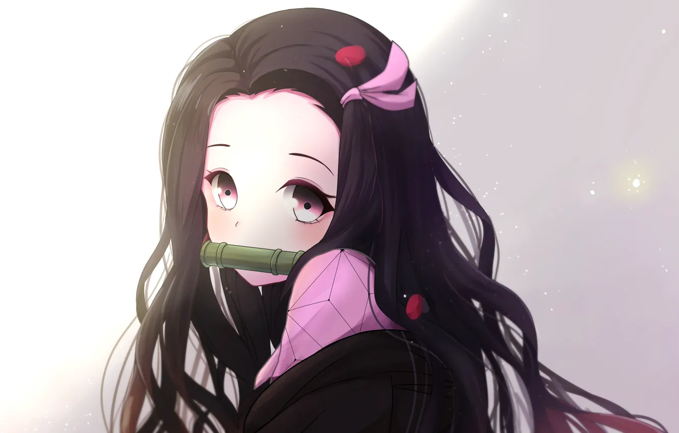 Photo wallpaper girl, anime, anime, Nezuko Kamado, Kimetsu no Yaiba