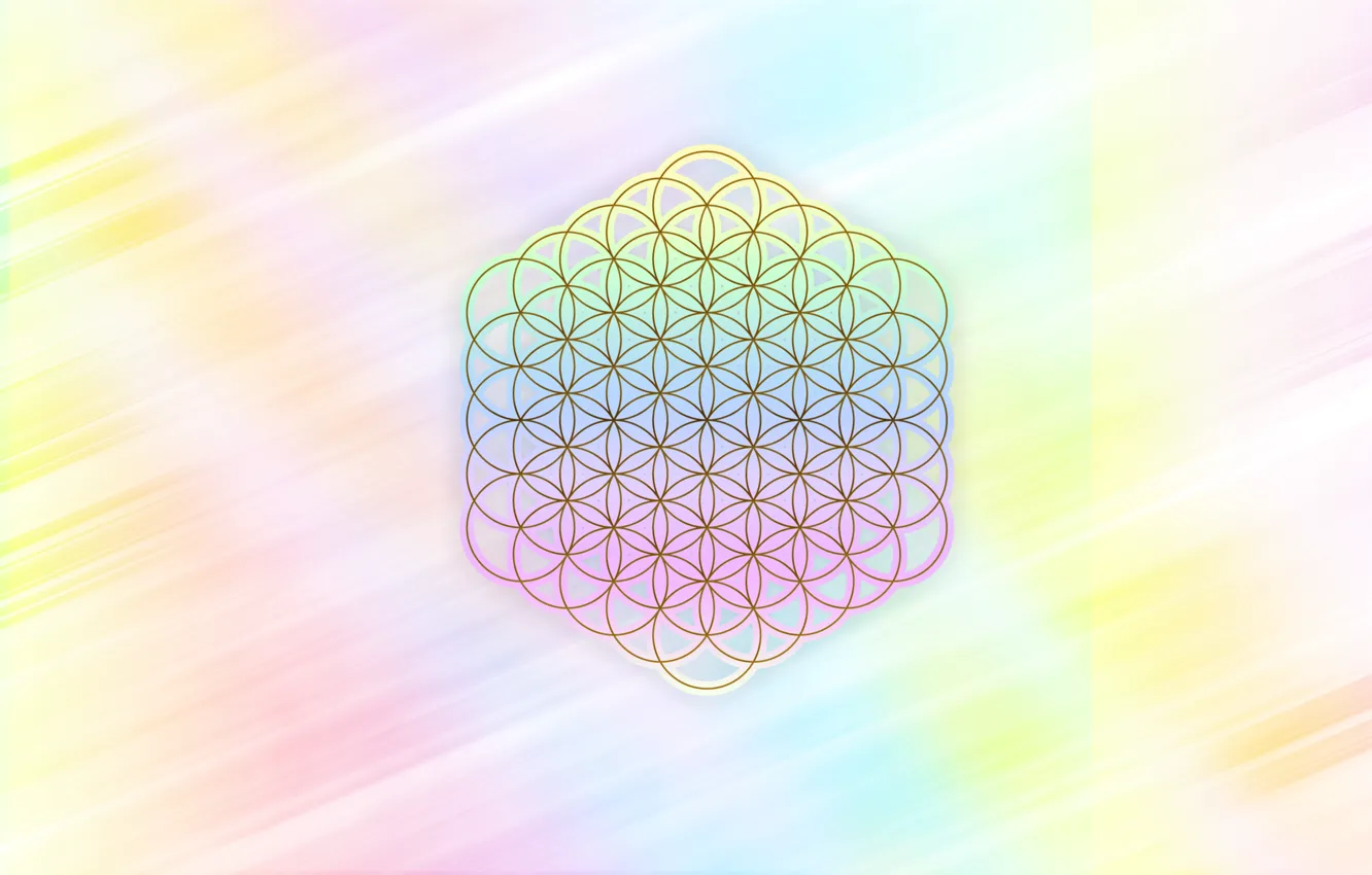 Photo wallpaper minimalism, minimal, color, sacred geometry, flower of life, the flower of life, sacred geometry