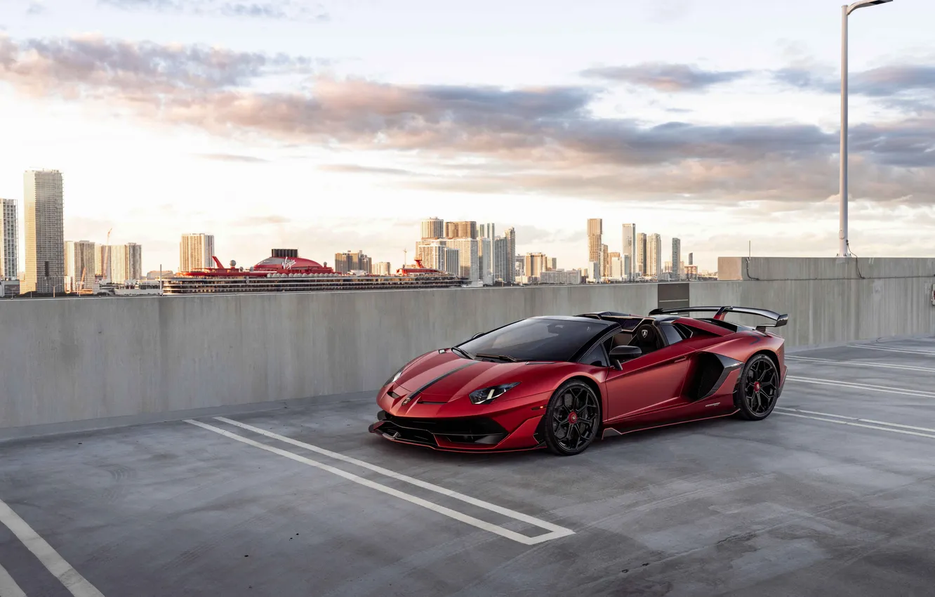 Photo wallpaper Lamborghini, Aventador, Super, Lamborghini Aventador SVJ