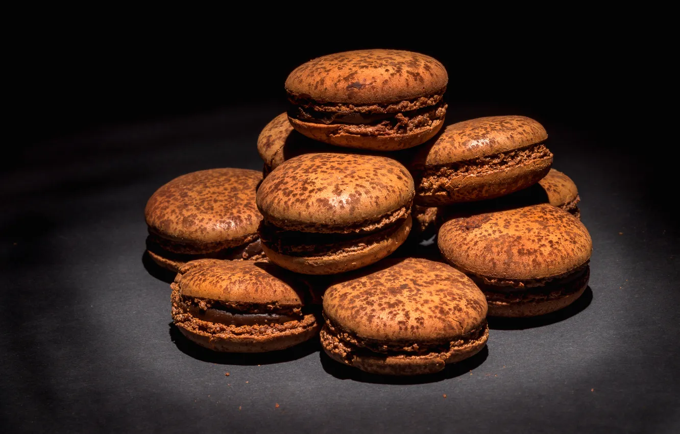 Photo wallpaper macro, sweets, dessert, cakes, macaroons