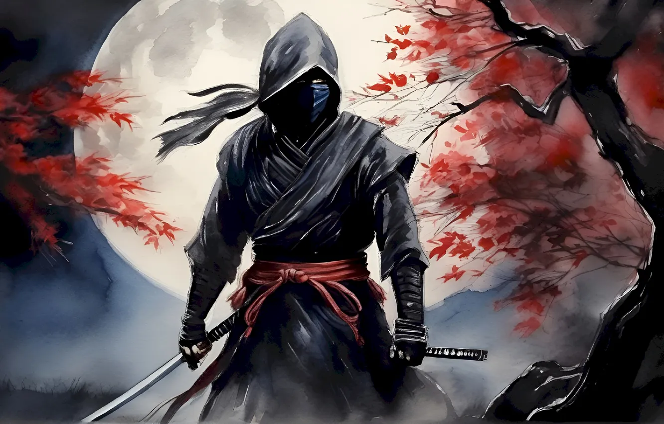 Photo wallpaper wallpaper, Ghost, ninja, picture, miscellaneous