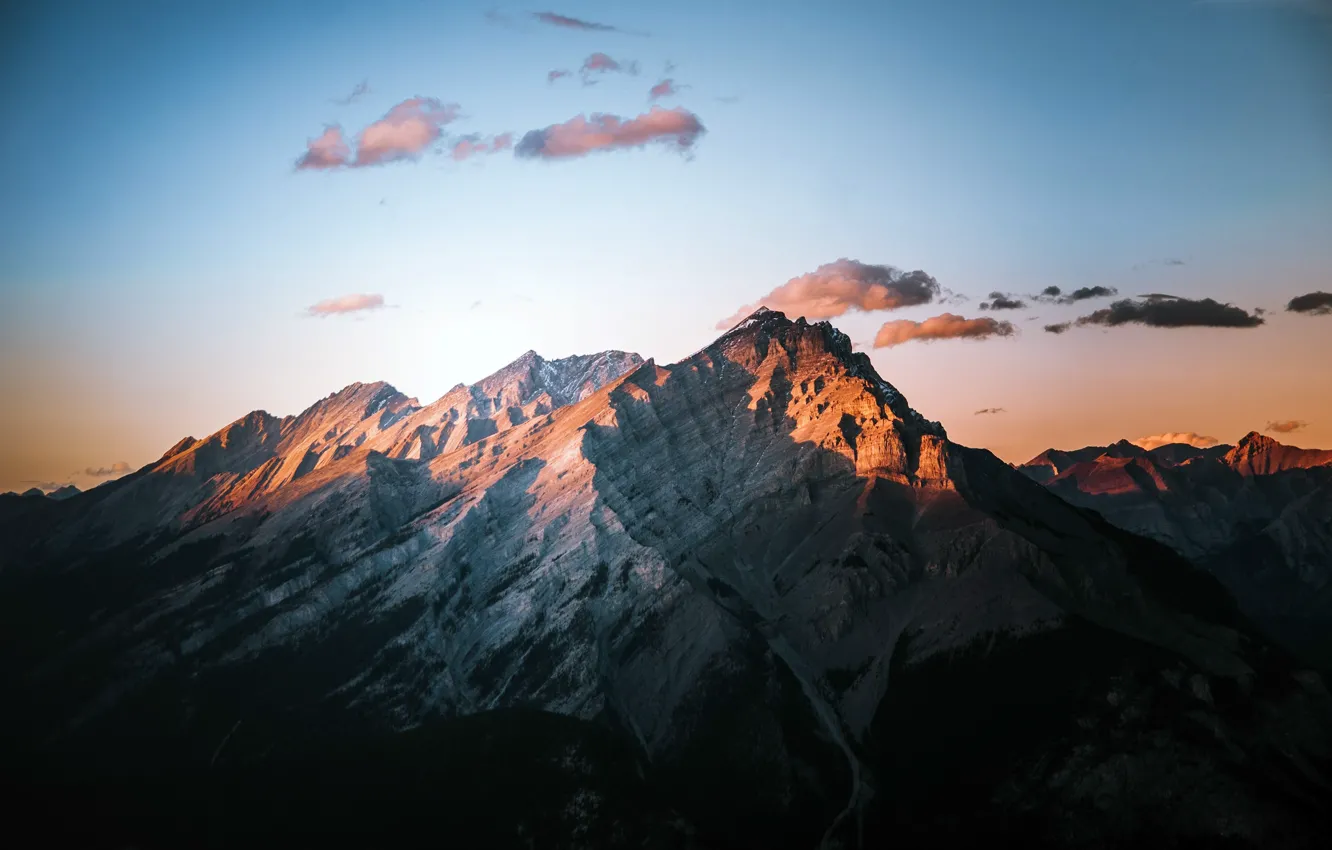 Photo wallpaper the sky, clouds, mountains, Canada, Canada, sky, mountains, clouds