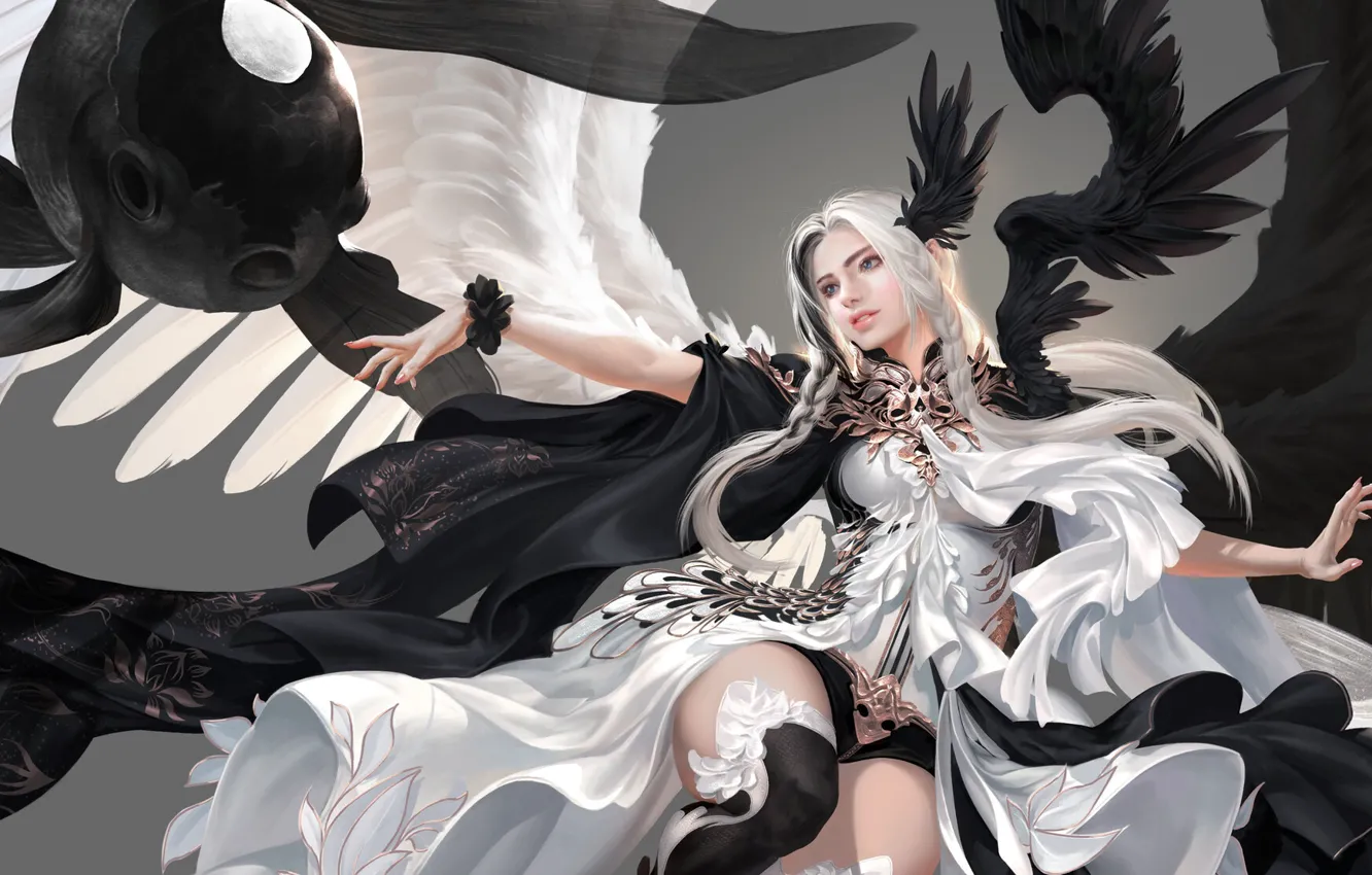 Photo wallpaper fish, fish, fiction, angel, wings, angel, by Steve, Fiction