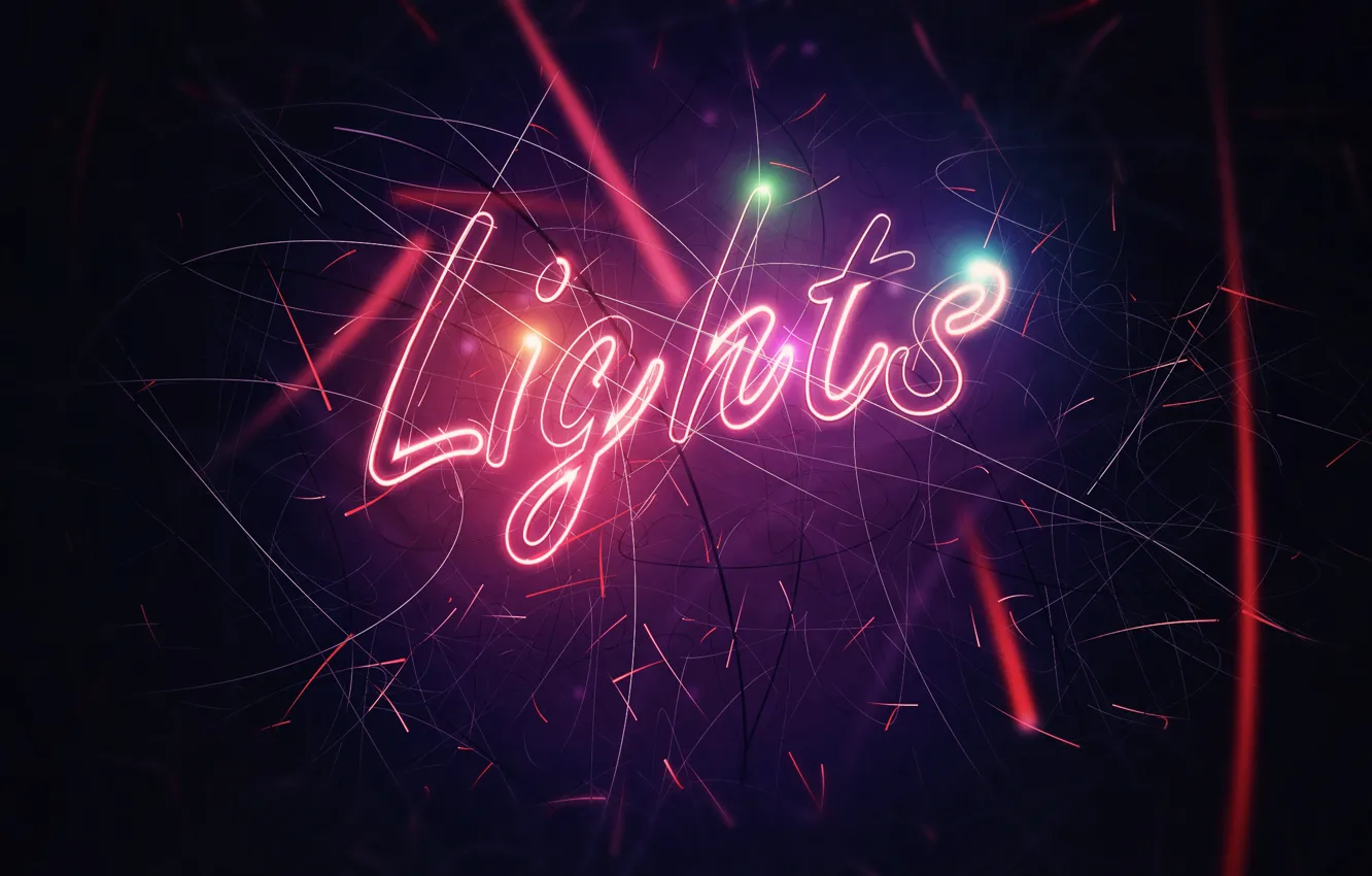 Photo wallpaper rays, light, abstraction, lights, style, words, digital art, links
