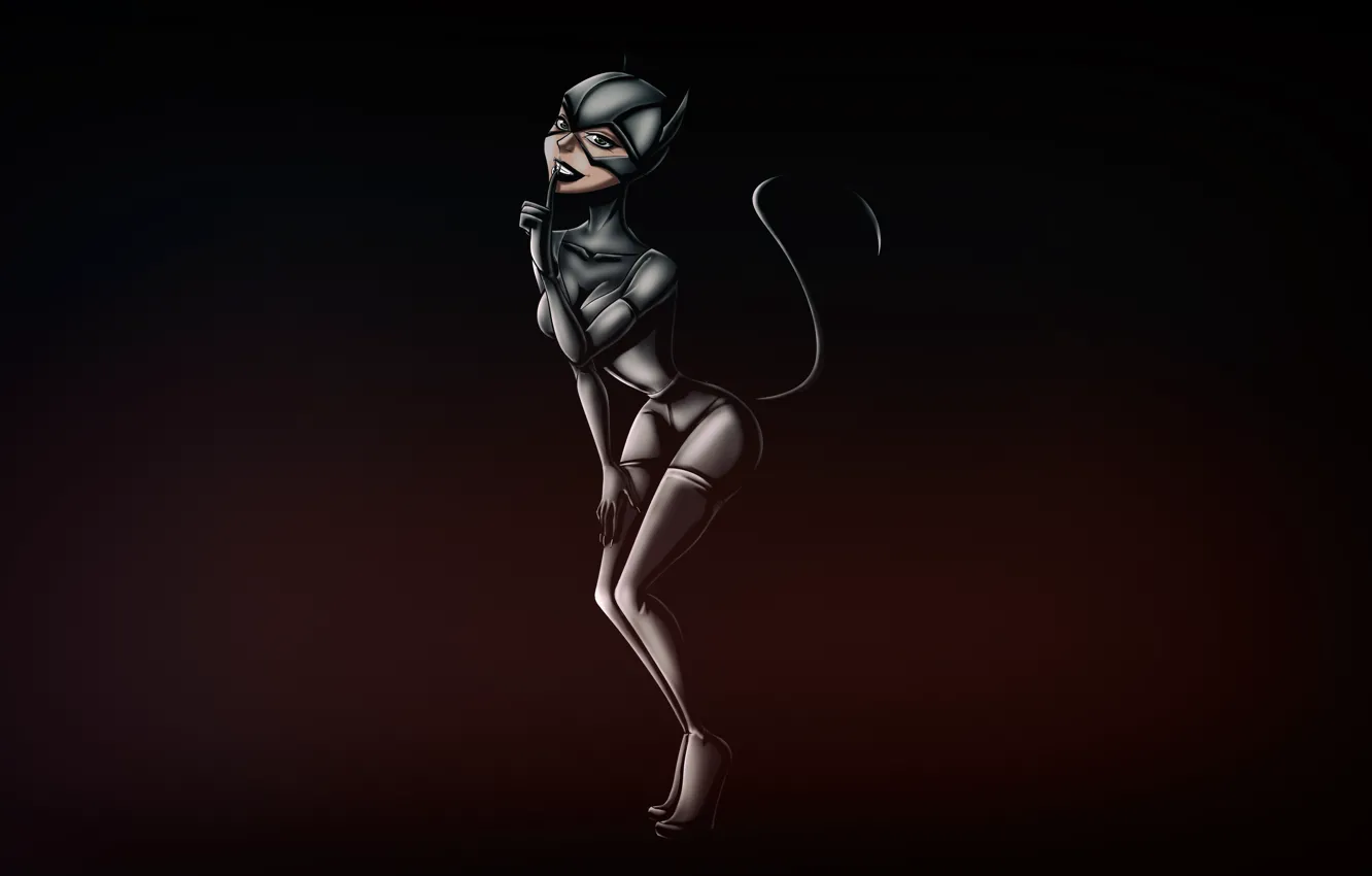 Photo wallpaper cat, background, figure, minimalism, costume, latex, art, comic
