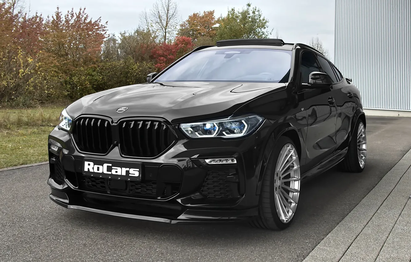 Photo wallpaper BMW, BMW, BMW X6 Vantablack, BMW X6, X6 G06 Black