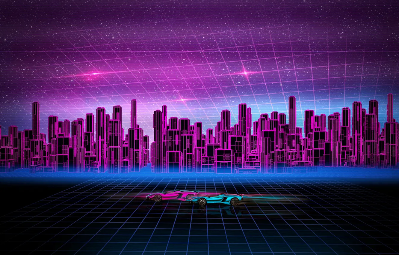 Photo wallpaper the city, building, car, Concept Art