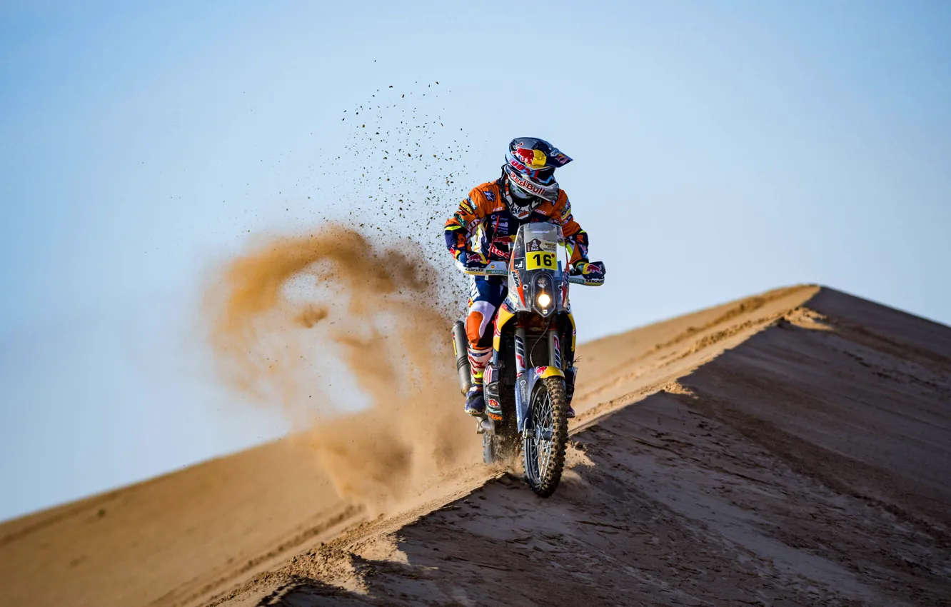 Photo wallpaper Sand, Motorcycle, KTM, Rally, Dakar, Dakar, Rally, Motorcycles