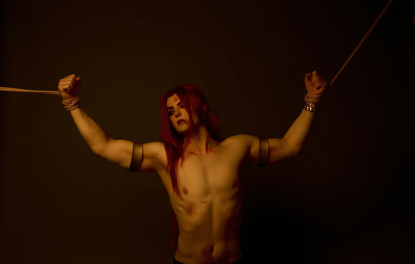 Photo wallpaper rope, scratches, guy, cosplay, cosplay, Grayson, GraysonFin cosplay, GraysonFin