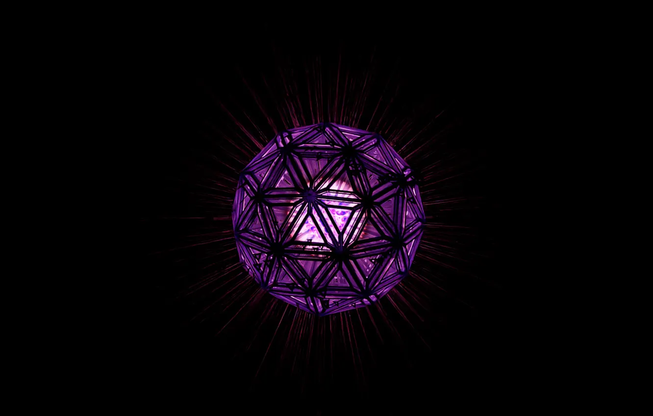 Photo wallpaper minimalism, sphere, black background, render