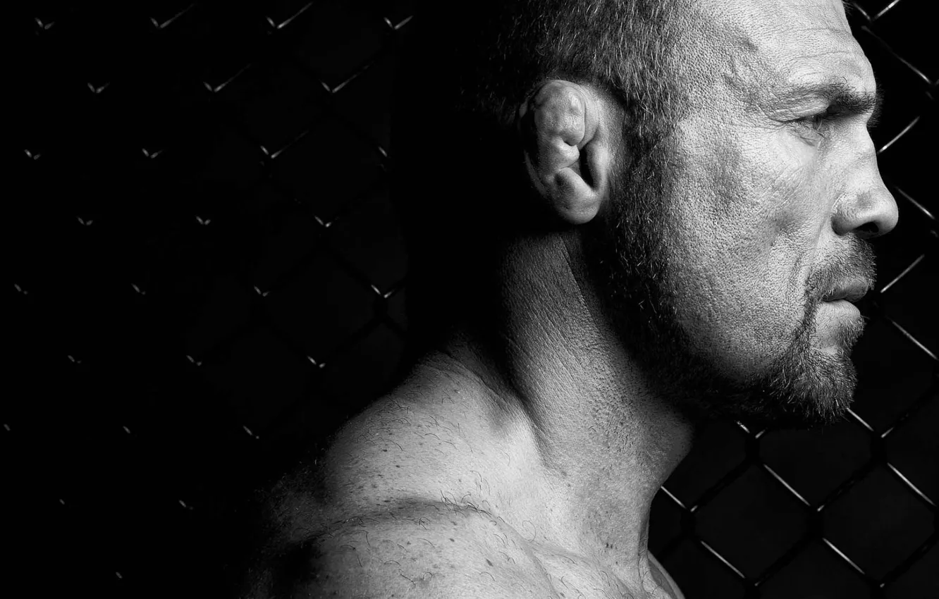 Photo wallpaper mesh, athlete, actor, background black, Randy Couture, Randy Couture, UFC, MMA