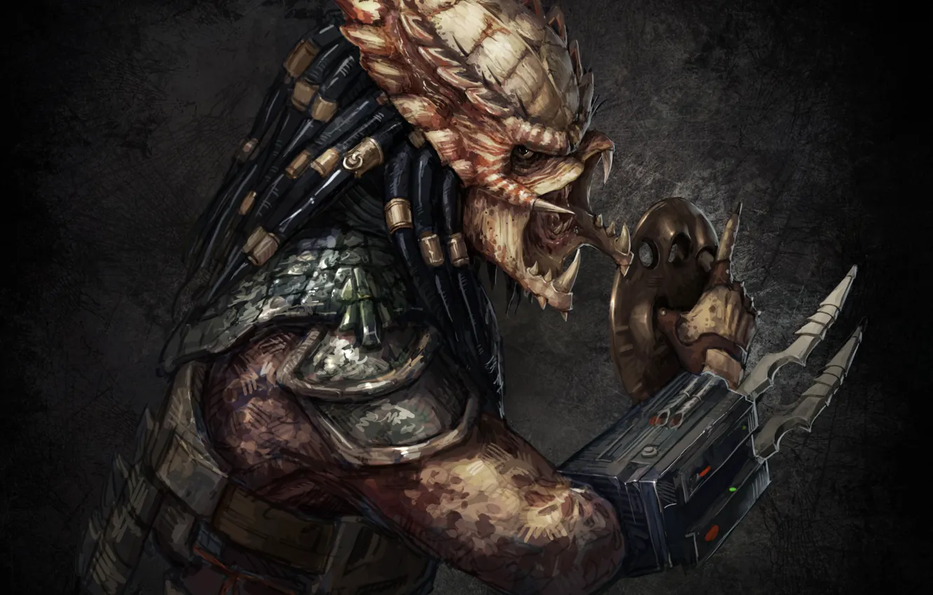 Photo wallpaper background, predator, alien, Predator, thing