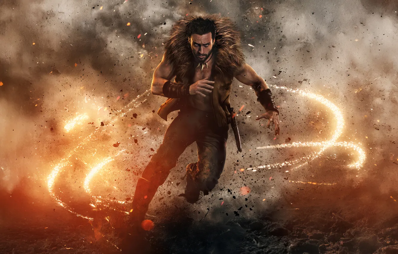 Photo wallpaper Aaron Taylor-Johnson, Aaron Taylor-Johnson, Kraven the Hunter, Sergey Kravinov, Craven the Hunter