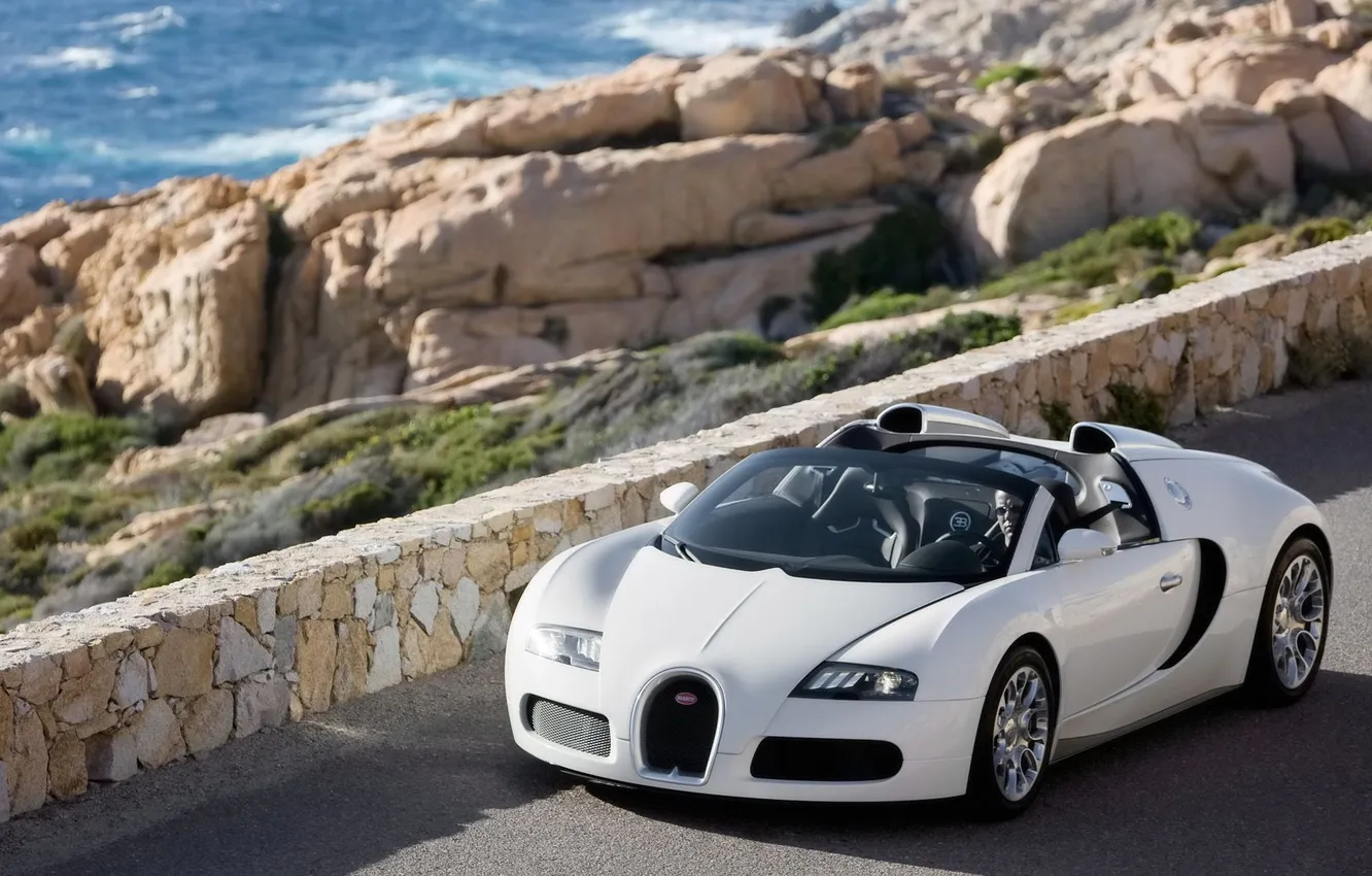 Photo wallpaper road, mountains, Bugatti_Veyron_cabrio