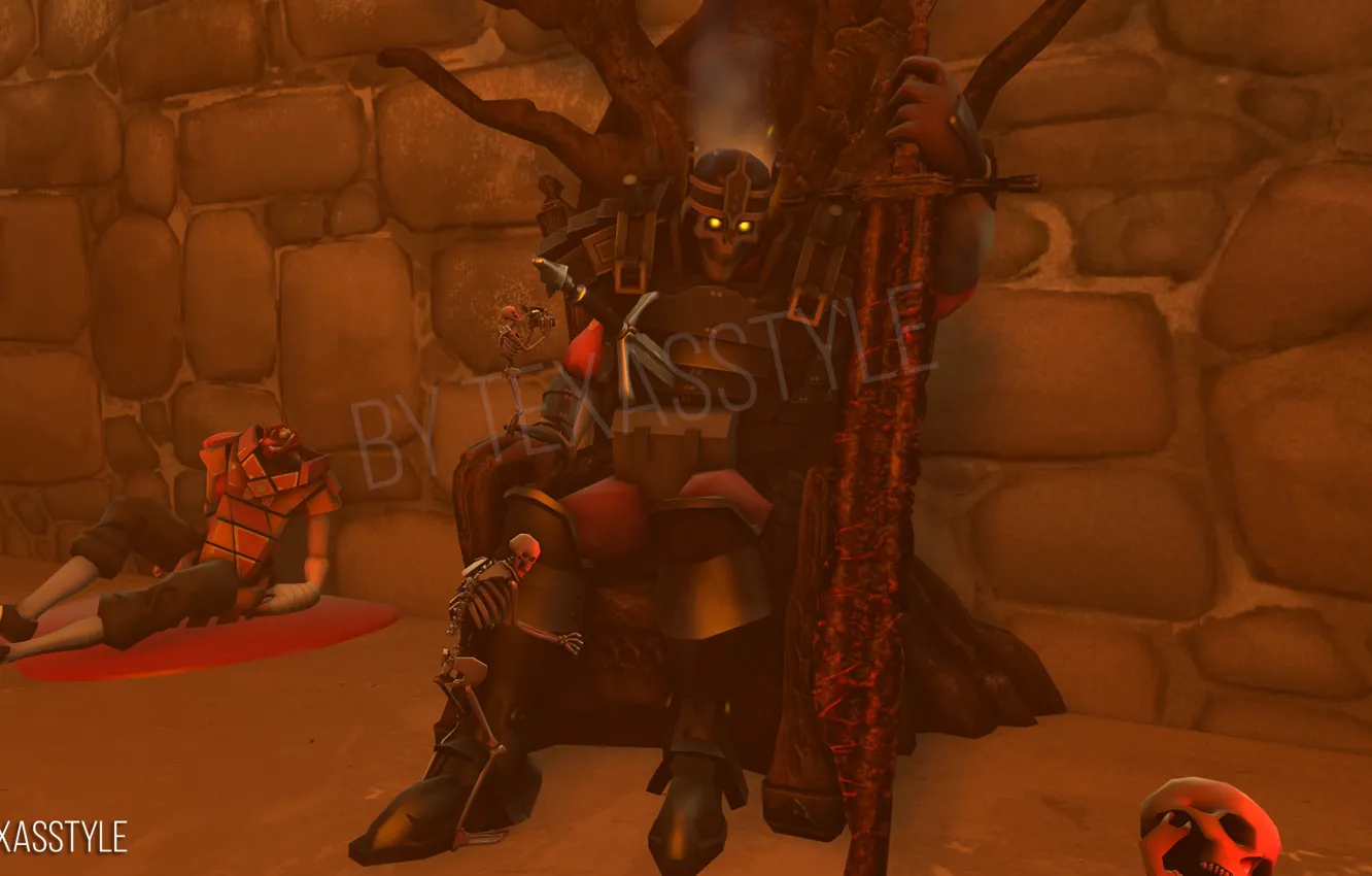 Photo wallpaper TF2, dead, Team Fortress, knight, skeleton