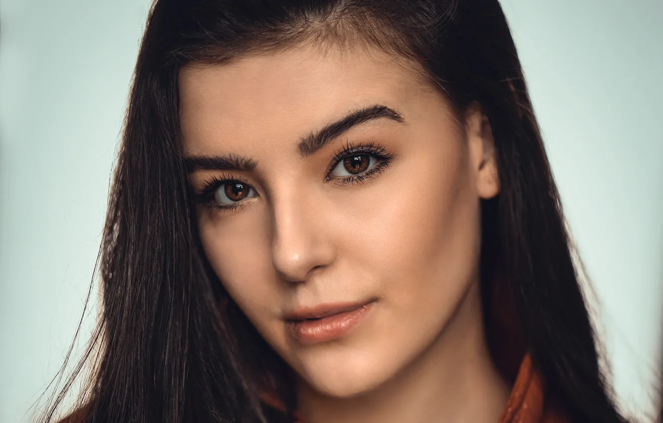 Photo wallpaper girl, hot, sexy, eyes, smile, beautiful, figure, model