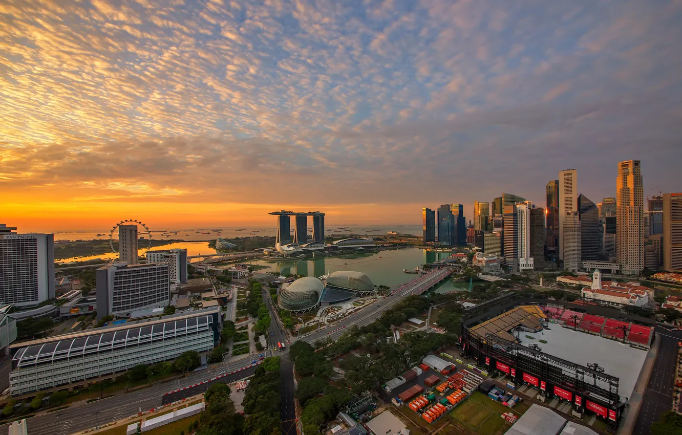 Photo wallpaper panorama, Asia, Singapore