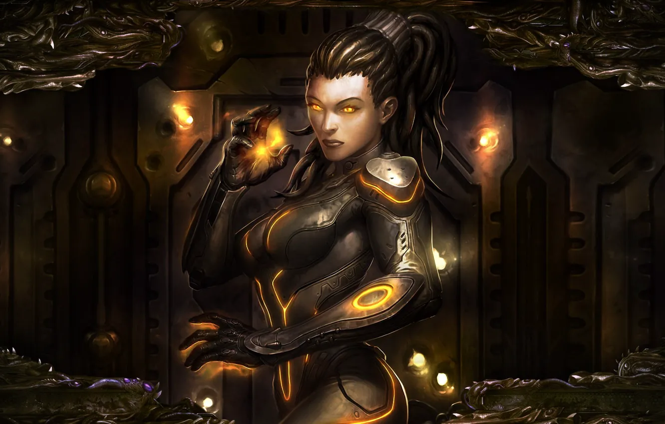 Photo wallpaper Sarah, StarCraft II, Heart of The Swarm, Kerigan